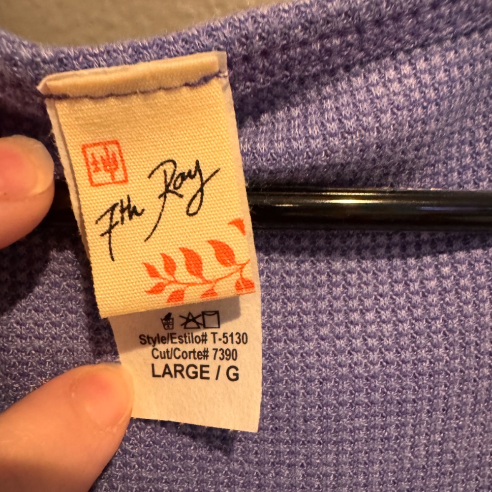 7th Ray Periwinkle Ribbed Tank Top - Picture 5 of 5